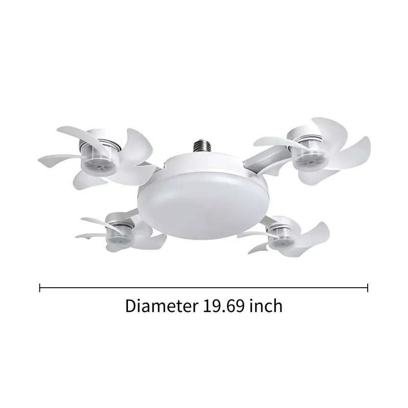 2-in-1 Ceiling Fan Light – Silent LED Fan with Remote for Bedroom & Home