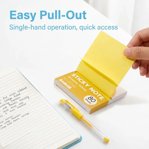 Transparent Pull-Out Sticky Notes – 480 Sheets, Reusable, Strong & Residue-Free