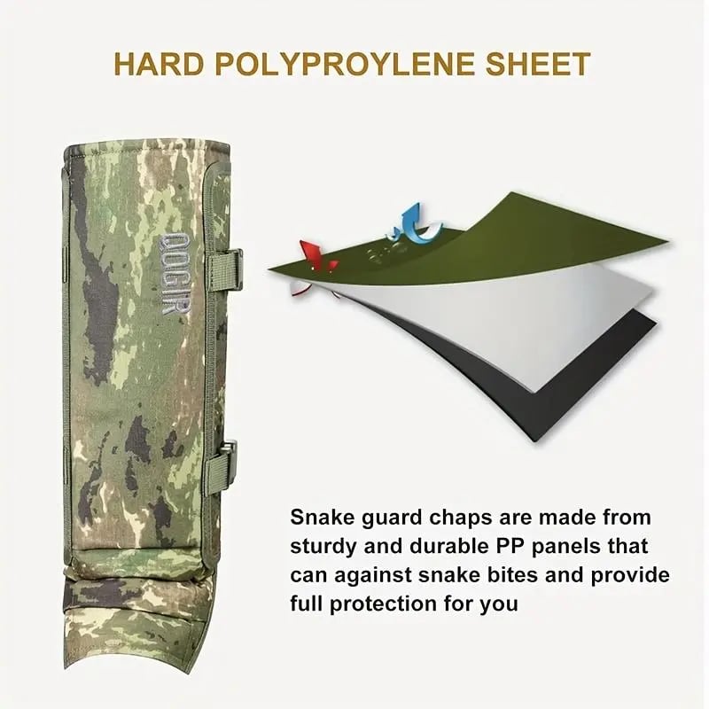 Snake-Resistant Leg Gaiters – Protective Outdoor Gear for Hiking, Hunting & Camping