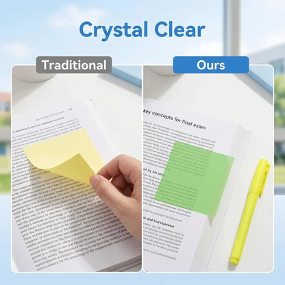 Transparent Pull-Out Sticky Notes – 480 Sheets, Reusable, Strong & Residue-Free