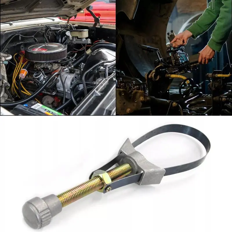 Universal Oil Filter Wrench – Adjustable Strap Tool for Cars & Trucks