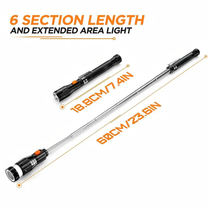 Extendable Magnetic Pickup Tool – Telescoping Magnet with LED Light