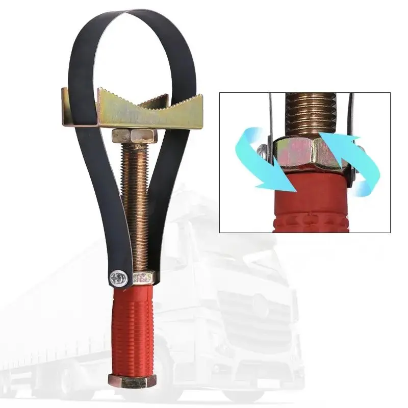 Universal Oil Filter Wrench – Adjustable Strap Tool for Cars & Trucks