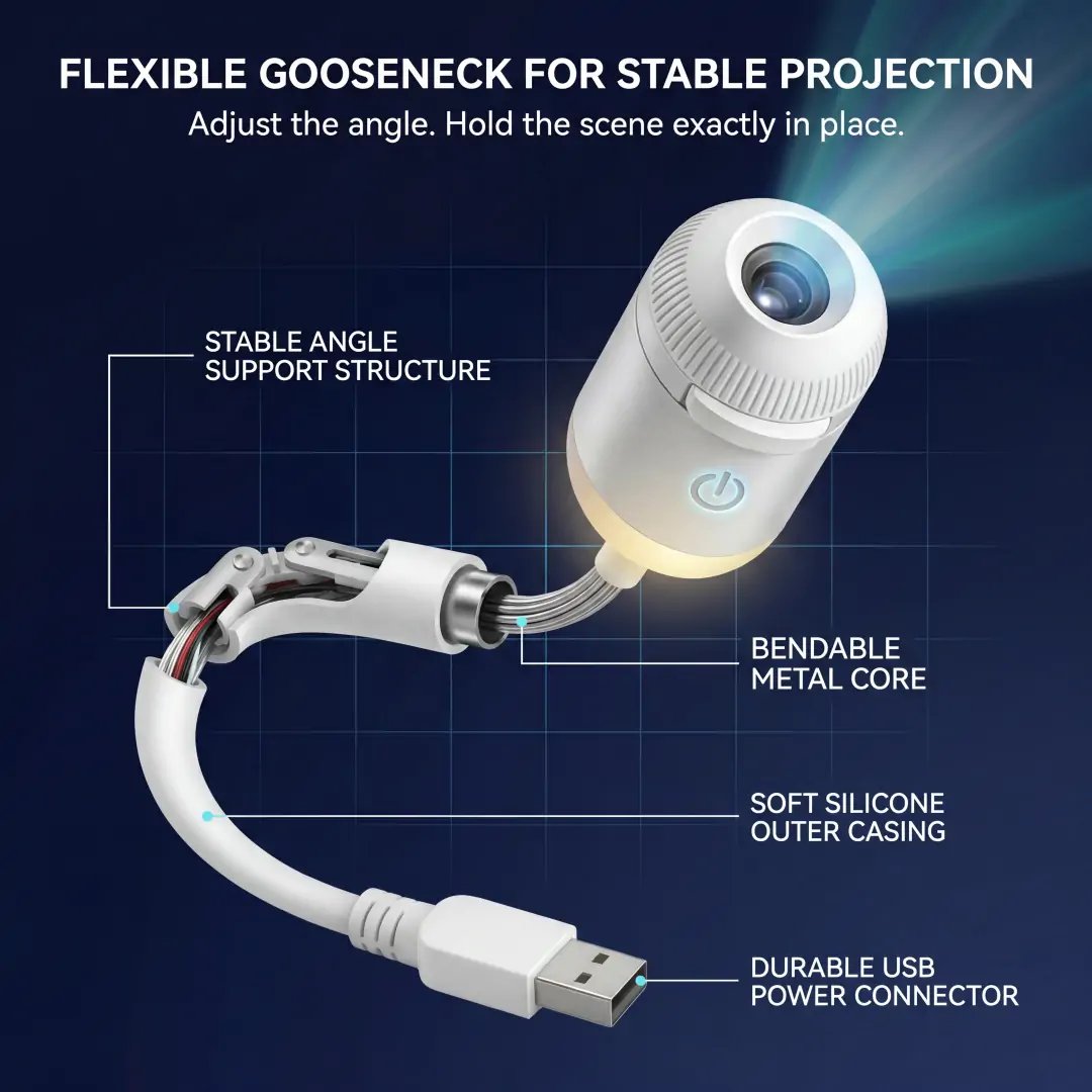 🌌 HD Smart Dynamic 5D Holographic Night Light Projector 🌠
