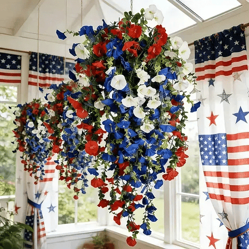 ✨Independence Day Hot Sale❤️🤍💙 🇺🇸 Red, White & Blue Flowers for America’s 250th – Perfect for Porch & Party 💐