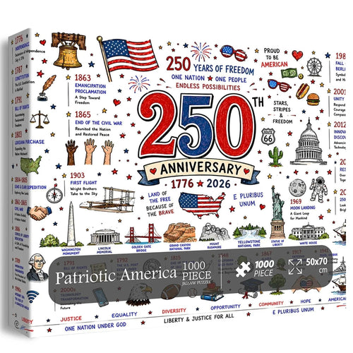 🧩 Patriotic America Jigsaw Puzzle 1000 Pieces🎁