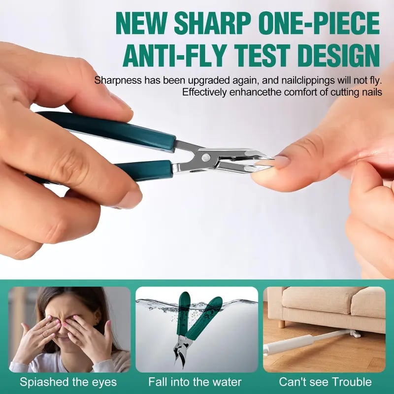 ✂️✨ Eagle Beak Wide Jaw | Anti-Splash 25° Slanted Blade for Thick & Ingrown Toenails | Ultra-Sharp Stainless Steel Manicure & Pedicure Tool 🦅